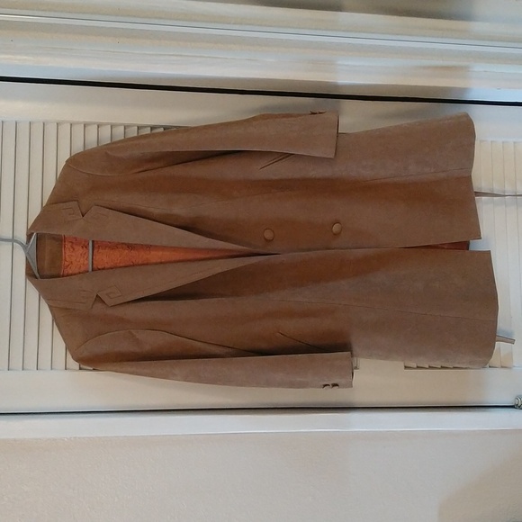 Vintage Tan Faux suede coat - Picture 1 of 5